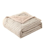 Uutvmp Coverlets Quilt Throw, Air Condition Quilt Throw Blanket, Soft Lightweight Microfiber Coverlet, Warm Bed Cover For All Seasons
